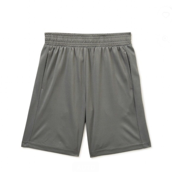 Big boy gray elastic waist athletic moisture Wicking soccer shorts sz XL (14-16) - Picture 2 of 2